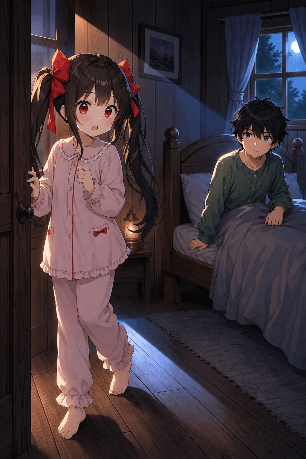 夜中にアルデの部屋へ忍び込むユイナス